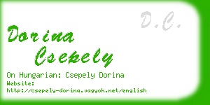 dorina csepely business card